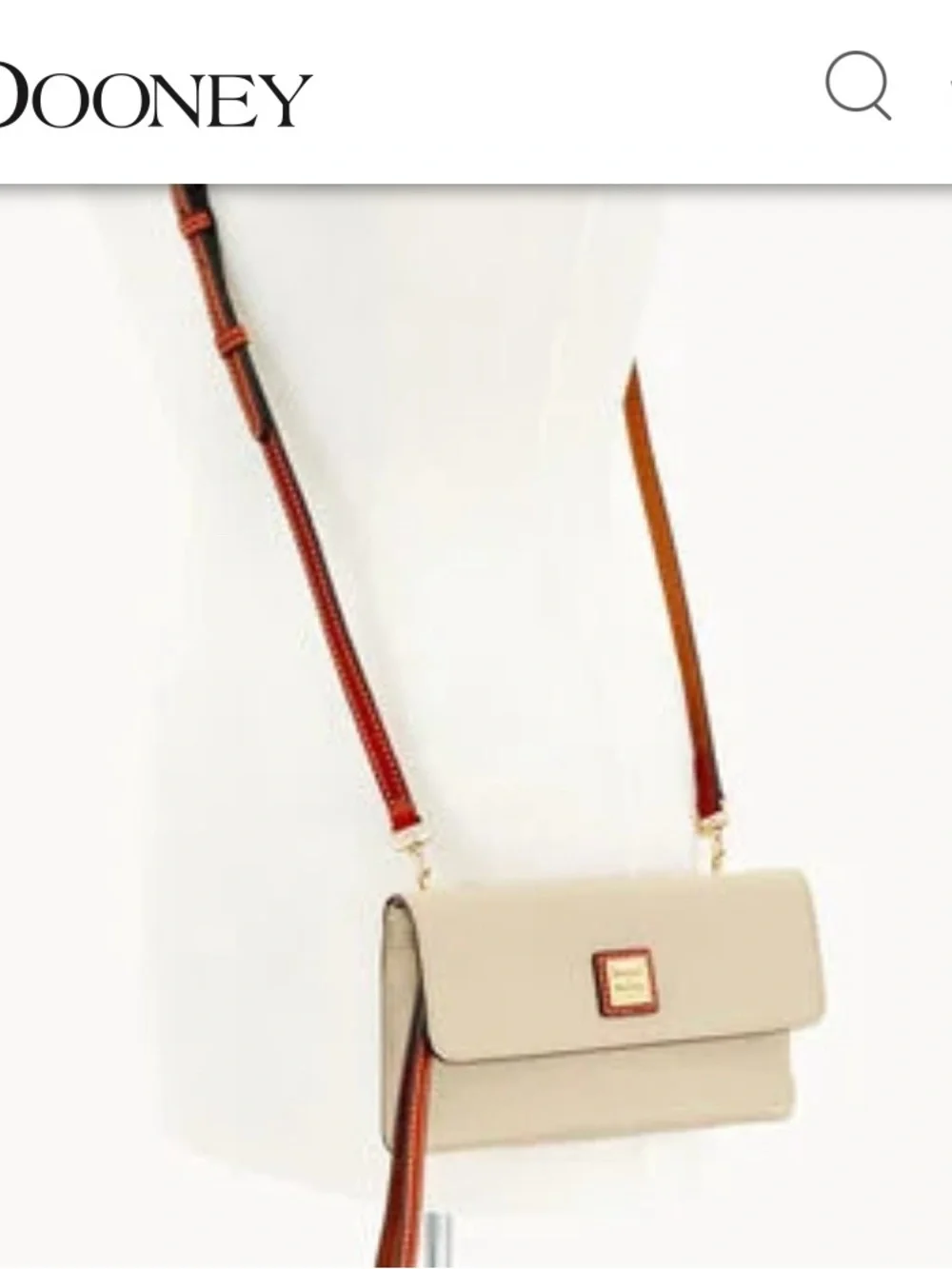 Dooney & Bourke Milly Pebble Grain Cream Crossbody bag